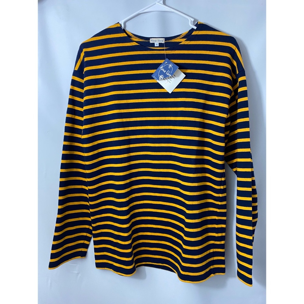 Roue Libre Men’s Navy Striped Long Sleeve Shirt